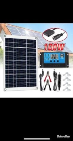 1pc Kit De Panneau Solaire Complet 12V USB Avec Contrôleur 10-60A Cellules Solaires