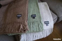 Alpaca Threadz Alpaca Wool Throw Blanket - Solid Colors Vert