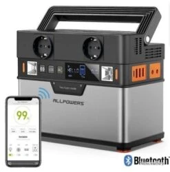 Générateur Portable Ondes Sinusoïdale Pure 110v 220v AC 300W 288 Wh Voiture Camping Maison Plein Air