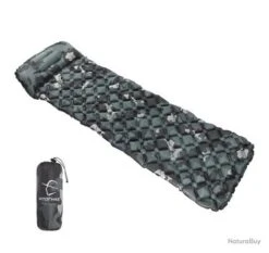 Matelas Gonflable Camo 1 Ultraléger Avec Coussin D'Air Couchage Confortable Lit Camping Randonnée