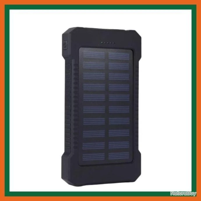 Power Bank Solaire 200000mAh Avec éclairage LED - Noir - Livraison Gratuite Et Rapide 3 Power Bank Solaire 200000mAh Avec éclairage LED - Noir - Livraison Gratuite Et Rapide