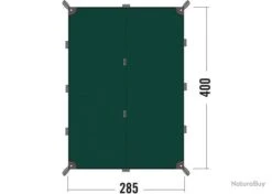 TARP 4 - TOILE POLYESTER TATONKA 285 X 400 Cm - VERT SAPIN