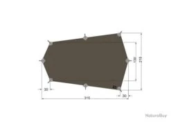 TARP WING 2LT - Toile Tatonka En Polyamide/silicone - 315 X 215 Cm - Vert SGO