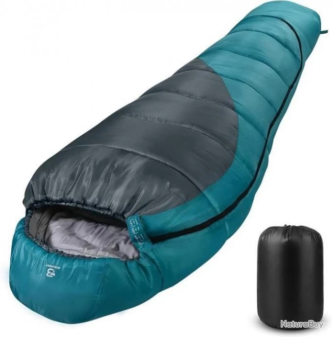 TOP ENCHERE - Sac De Couchage Hiver 0°C 220x80cm - Bleu Cendre - Livraison Gratuite Et Rapide 3 TOP ENCHERE - Sac De Couchage Hiver 0°C 220x80cm - Bleu Cendre - Livraison Gratuite Et Rapide