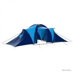 Tente De Camping 9 Personnes Bleu Foncé Et Bleu 90411