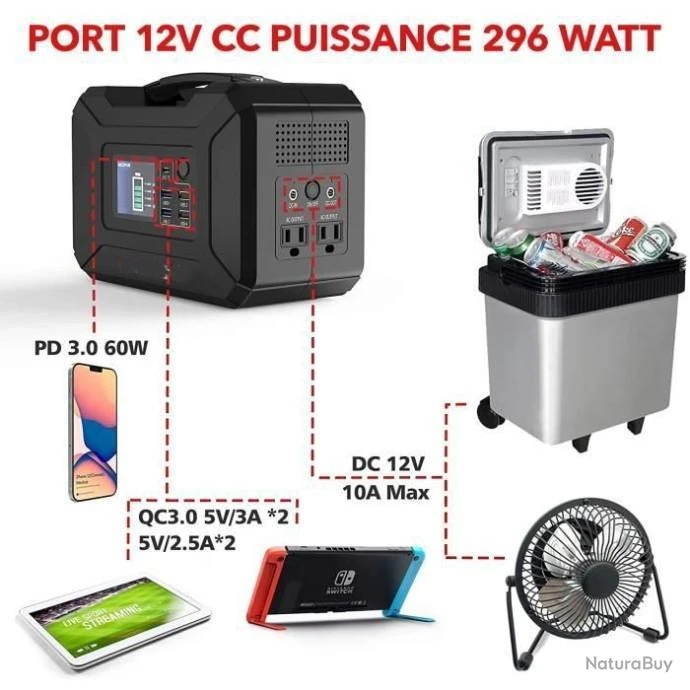 Générateur D'énergie Portable 80000 MAh 300W - Camping, Etc. - LIVRAISON GRATUITE 4 Générateur D'énergie Portable 80000 MAh 300W - Camping, Etc. - LIVRAISON GRATUITE – Image 2