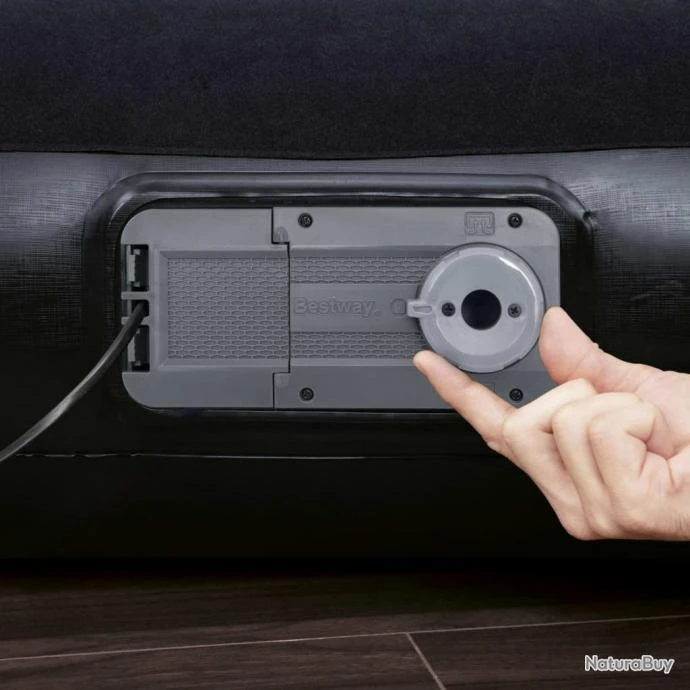 Lit Pneumatique Tritech 2 Personnes 203x152x30 Cm Noir 4 Lit Pneumatique Tritech 2 Personnes 203x152x30 Cm Noir – Image 2