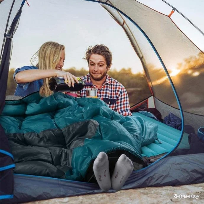 TOP ENCHERE - Sac De Couchage Hiver 0°C 220x80cm - Bleu Cendre - Livraison Gratuite Et Rapide 4 TOP ENCHERE - Sac De Couchage Hiver 0°C 220x80cm - Bleu Cendre - Livraison Gratuite Et Rapide – Image 2