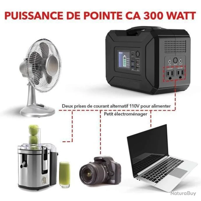 Générateur D'énergie Portable 80000 MAh 300W - Camping, Etc. - LIVRAISON GRATUITE 5 Générateur D'énergie Portable 80000 MAh 300W - Camping, Etc. - LIVRAISON GRATUITE – Image 3
