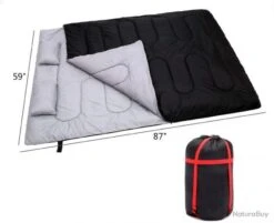 Sac De Couchage Chaud 2 Personnes 220x150 Cm Avec 2 Oreillers Offerts - Livraison Gratuite Et Rapide -Nitecore Soldes 00004 Sac de couchage chaud 2 personnes 220x150 cm avec 2 oreillers offerts Livraison gratuite et rapide