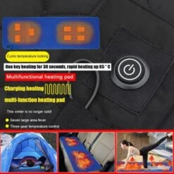 Tapis De Couchage Chauffant USB Bleu Matelas Isolant Epais 40 à 65 Degres Chaleur 7 Zones Camping 12 Tapis De Couchage Chauffant USB Bleu Matelas Isolant Epais 40 à 65 Degres Chaleur 7 Zones Camping -Nitecore Soldes 00004 Tapis de Couchage Chauffant USB Bleu Matelas Isolant Epais 40 a 65 Degres Chaleur 7 Zones Camping