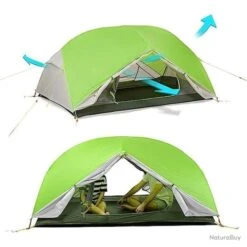 Tente 2 Personnes Ultralight 3 Saisons Double Couche 20D Imperméable Couleur Vert-Gris Tente Dôme 17 Tente 2 Personnes Ultralight 3 Saisons Double Couche 20D Imperméable Couleur Vert-Gris Tente Dôme -Nitecore Soldes 00005 Tente 2 Personnes Ultralight 3 Saisons Double Couche 20D Impermeable Couleur Vert Gris Tente Dome