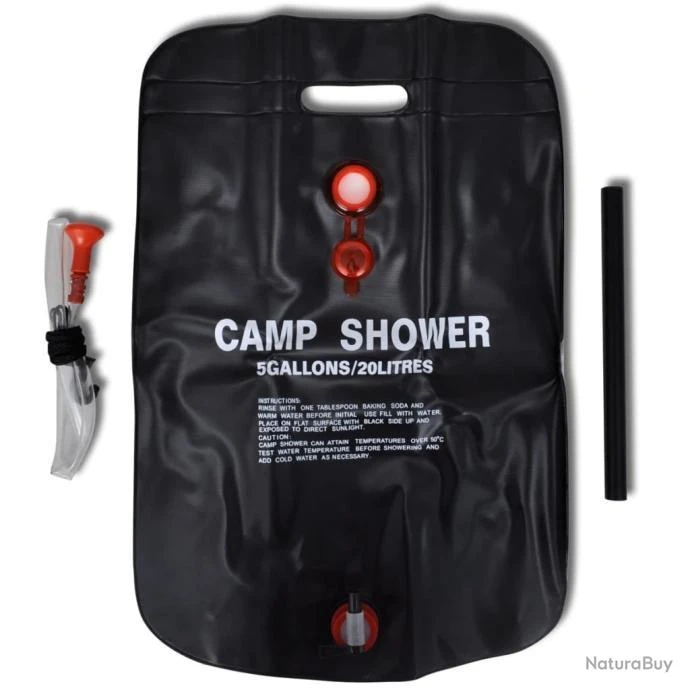 Douche Solaire D'extérieur De Camping 20 L 2 Pcs 4 Douche Solaire D'extérieur De Camping 20 L 2 Pcs – Image 2