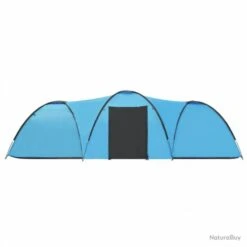 Tente Igloo De Camping 650x240x190 Cm 8 Personnes Bleu 92230 -Nitecore Soldes 00006 Tente igloo de camping 650x240x190 cm 8 personnes Bleu