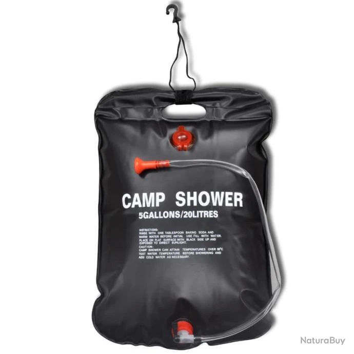 Douche Solaire D'extérieur De Camping 20 L 2 Pcs 5 Douche Solaire D'extérieur De Camping 20 L 2 Pcs – Image 3