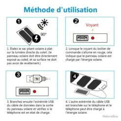 X4 Chargeur Panneau Solaire Extérieur Pliable USB Idéal Pour Le Camping, La Randonnée Et La Pêche -Nitecore Soldes 00007 x4 Chargeur Panneau Solaire Exterieur Pliable USB Ideal pour le Camping la Randonnee et la Peche