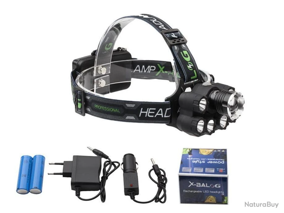 Lampe Frontale 9 Faisceaux LED + ZOOM + UV + Feu Arrière 11 Lampe Frontale 9 Faisceaux LED + ZOOM + UV + Feu Arrière – Image 9