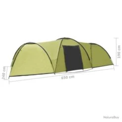 Tente 8 Personnes Camping Igloo De Camping 650x240x190 Cm 8 Personnes Vert 19 Tente 8 Personnes Camping Igloo De Camping 650x240x190 Cm 8 Personnes Vert -Nitecore Soldes 00009 Tente 8 Personnes Camping Igloo de Camping 650x240x190 cm 8 personnes Vert