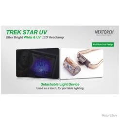 Nextorch Lampe Frontale Trek Star - White & UV LED - 140 Lumens -Nitecore Soldes 00010 Lampe Frontale Trek Star White UV LED 140 Lumens