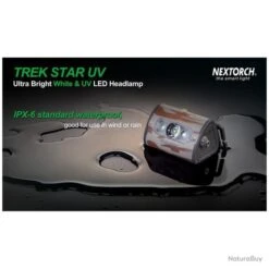 Nextorch Lampe Frontale Trek Star - White & UV LED - 140 Lumens -Nitecore Soldes 00011 Lampe Frontale Trek Star White UV LED 140 Lumens
